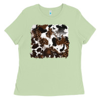 Matcha leopard cowhide background Ladies Tee - RanaPortraitStore