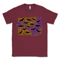 Burgundy halloween leopard bat background Classic Tee - AdoDesignShop