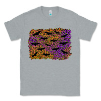 Heather Grey halloween leopard bat background Classic Tee - AdoDesignShop