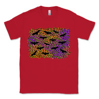 Red halloween leopard bat background Classic Tee - AdoDesignShop