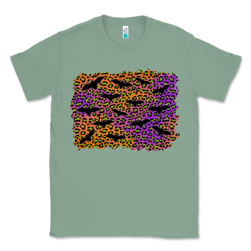 Halloween Leopard Bat Background Classic Tee by AdoDesignShop | Teevron