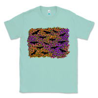 Seafoam halloween leopard bat background Classic Tee - AdoDesignShop