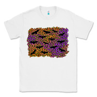 White halloween leopard bat background Classic Tee - AdoDesignShop