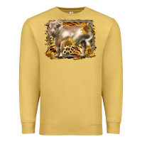 Antique Gold western charolais bull Premium Sweatshirt - LillyAllenDesigns