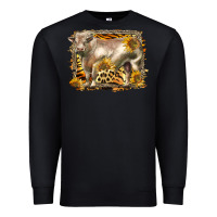 Black western charolais bull Premium Sweatshirt - LillyAllenDesigns