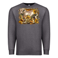 Charcoal Heather western charolais bull Premium Sweatshirt - LillyAllenDesigns
