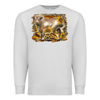 Dove Grey western charolais bull Premium Sweatshirt - LillyAllenDesigns