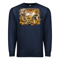 Navy western charolais bull Premium Sweatshirt - LillyAllenDesigns