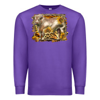 Purple western charolais bull Premium Sweatshirt - LillyAllenDesigns
