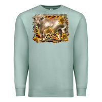 Seafoam western charolais bull Premium Sweatshirt - LillyAllenDesigns