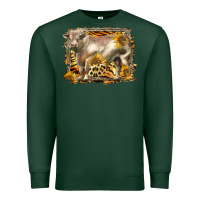 Sports Green western charolais bull Premium Sweatshirt - LillyAllenDesigns