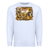 White western charolais bull Premium Sweatshirt - LillyAllenDesigns