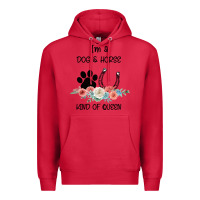 Cardinal I'm A Dog & Horse Kind Of Queen Pet Lover Owner Premium Hoodie - Bettercallsaul