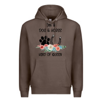 Coffee I'm A Dog & Horse Kind Of Queen Pet Lover Owner Premium Hoodie - Bettercallsaul