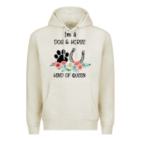 I'm A Dog & Horse Kind Of Queen Pet Lover Owner Premium Hoodie | Teevron