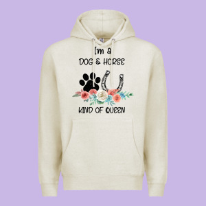 I'm A Dog & Horse Kind Of Queen Pet Lover Owner Premium Hoodie Designed By Bettercallsaul