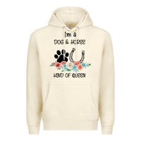 Sandshell I'm A Dog & Horse Kind Of Queen Pet Lover Owner Premium Hoodie - Bettercallsaul