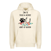 Tofu I'm A Dog & Horse Kind Of Queen Pet Lover Owner Premium Hoodie - Bettercallsaul