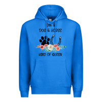 True Royal I'm A Dog & Horse Kind Of Queen Pet Lover Owner Premium Hoodie - Bettercallsaul