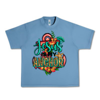 Pebble Blue jesus is my anchor Urban Heavy Tee - Jasminsmagicworld