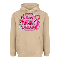 Mushroom breast cancer awareness we fight together Heavyweight Hoodie - LillyAllenDesigns
