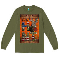 Army Green Western On The Hunt Deer Long Sleeve Tee - LillyAllenDesigns