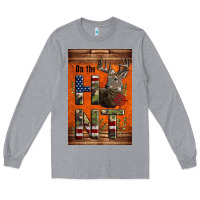 Heather Grey Western On The Hunt Deer Long Sleeve Tee - LillyAllenDesigns