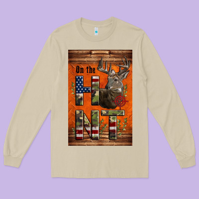 Western On The Hunt Deer Long Sleeve Tee Designed By Lillyallendesigns