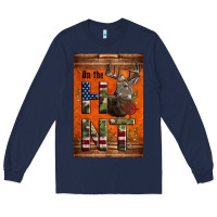 Navy Western On The Hunt Deer Long Sleeve Tee - LillyAllenDesigns