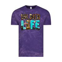 Cloud Purple soldier  life Vintage Tee - AdoDesignShop