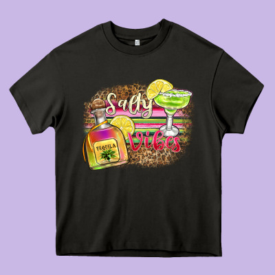 Salty Vibes Heavy Core Tee Designed By Zillion Design Studio