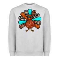 Heather Grey Thanksgiving Turkey Heavyweight Sweatshirt - JahusDesignShop