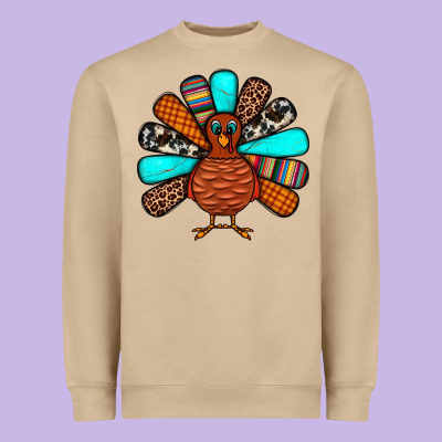 Thanksgiving Turkey Heavyweight Sweatshirt Designed By Jahusdesignshop