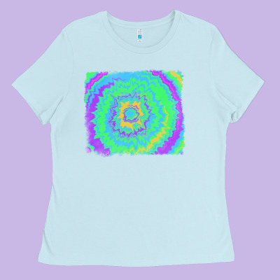 Ladies Tee tie dye backround