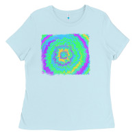 Baby Blue tie dye backround Ladies Tee - RanaPortraitStore