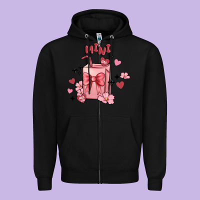 Mini Coffee Cups Zipper Hoodie Designed By Maliassmallbusiness