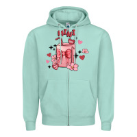 Seafoam mini coffee cups Zipper Hoodie - MaliasSmallBusiness