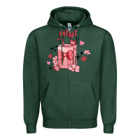 Sports Green mini coffee cups Zipper Hoodie - MaliasSmallBusiness
