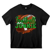 Black football junkie Heavy Core Tee - texasbilliewilder