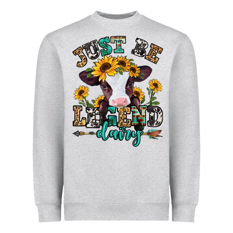 Just Be Legend Dairy Heifer Heavyweight Sweatshirt by Jasminsmagicworld | Teevron