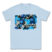 Dusty Blue westerb cowhide winter background Classic Tee - AdoDesignShop