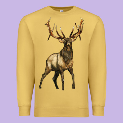Elk Deer Premium Sweatshirt Designed By Lillyallendesigns