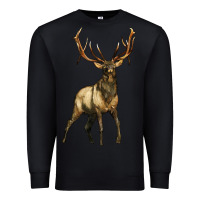 Black elk deer Premium Sweatshirt - LillyAllenDesigns