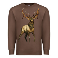 Chestnut elk deer Premium Sweatshirt - LillyAllenDesigns