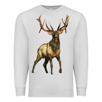 Dove Grey elk deer Premium Sweatshirt - LillyAllenDesigns