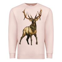 Pale Pink elk deer Premium Sweatshirt - LillyAllenDesigns