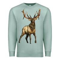 Seafoam elk deer Premium Sweatshirt - LillyAllenDesigns