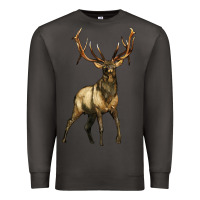 Smoke elk deer Premium Sweatshirt - LillyAllenDesigns