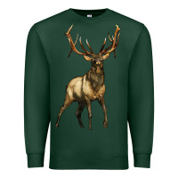 Sports Green elk deer Premium Sweatshirt - LillyAllenDesigns