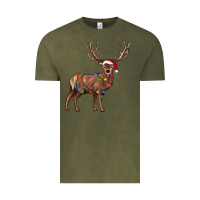 Vintage Olive reindeer Vintage Tee - JahusDesignShop